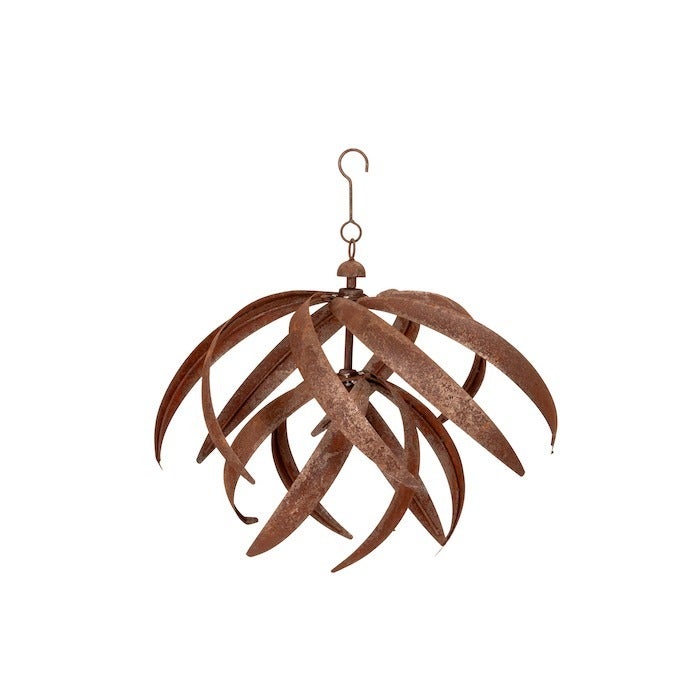 Lotus Windspinner Hanging Rust Exotic Botanic